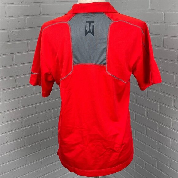 Nike Shirt Women XLarge‎ 18-20 Red Golf Dri-Fit TPC SCOTTSDALE TIGER WOODS Top - Picture 5 of 11